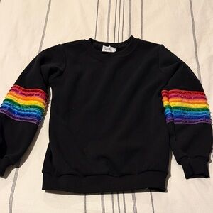 Lola + The Boys Black Sweatshirt